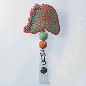 Badge Reel, Respiratory Lungs (swivel alligator clip)
